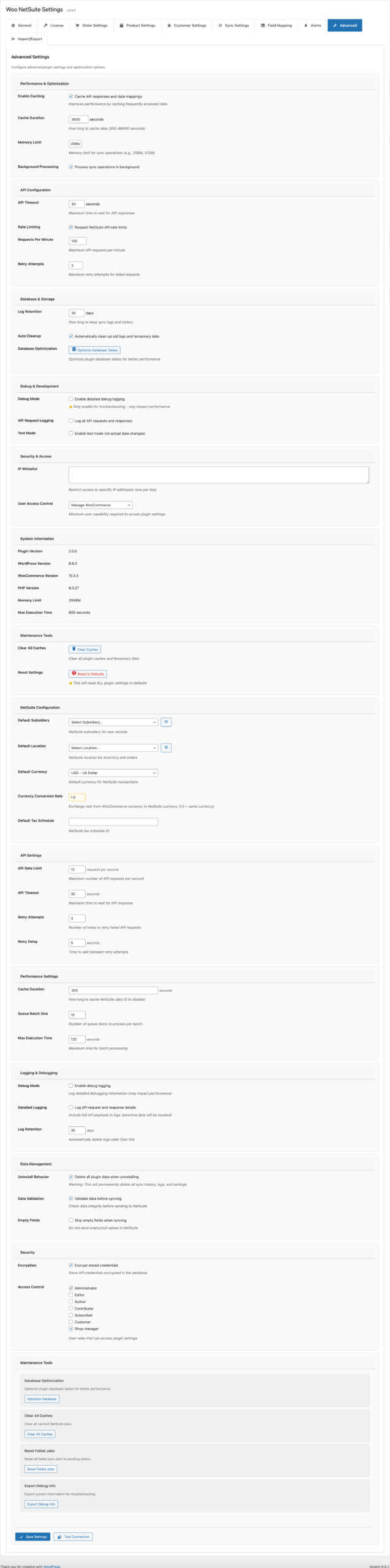 Advanced Settings - Fine-tune advanced options