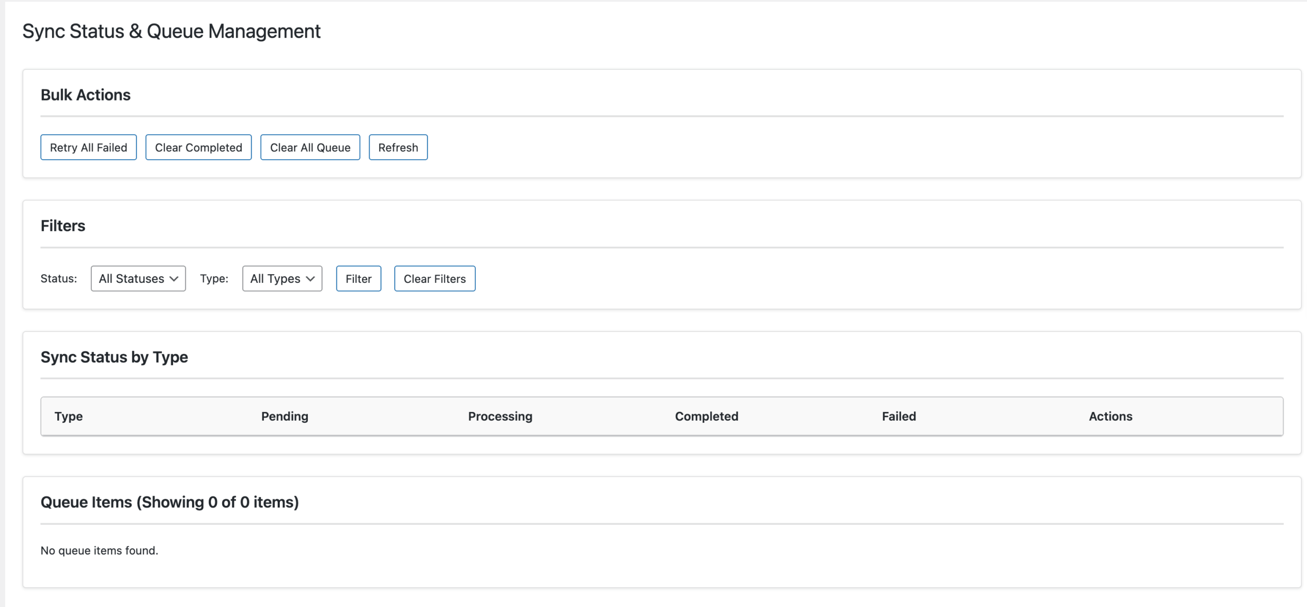 Sync Status - View sync history
